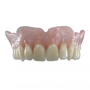 Composite-Disc Pressing Dental Smile-Cam Total Prosthesis 25 mm pink with fiber